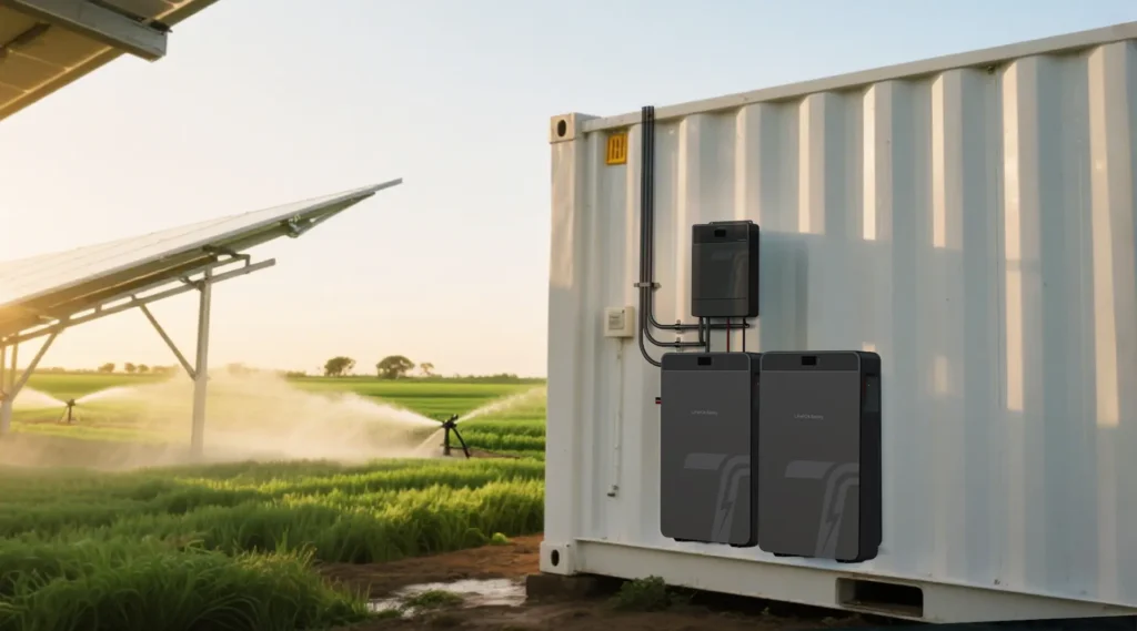 Solar farm energy storage